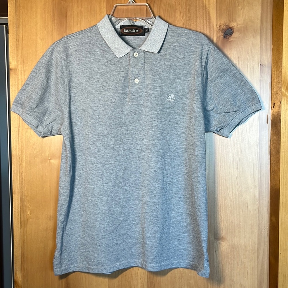Timberland Men's Grey Short Sleeve Polo Shirt Sz L